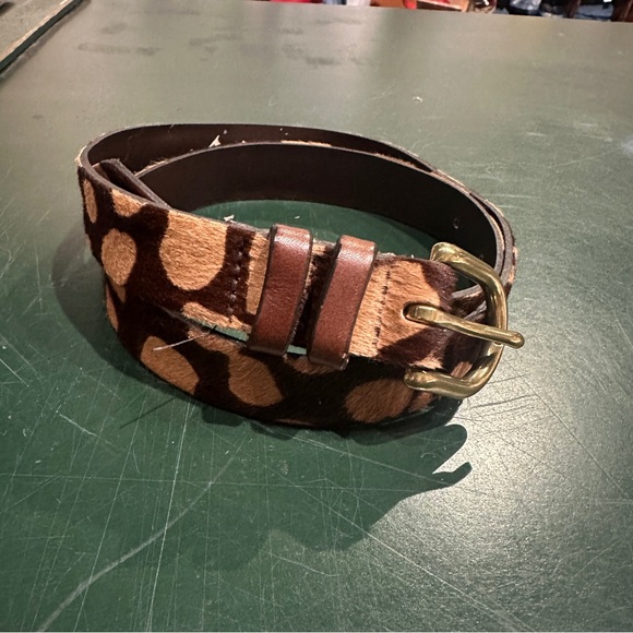 J. Crew Collection Cow Hide Leather Belt Tan Brown Genuine Leather Size Small - Picture 2 of 13